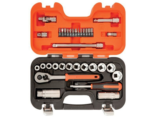 Bahco S330 S330 Socket Set of 34 Metric 3/8in Drive + 1/4in Accessories
