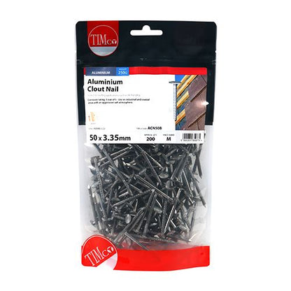 TIMCO Clout Nail - Aluminium 50 x 3.35 Pack 0.25