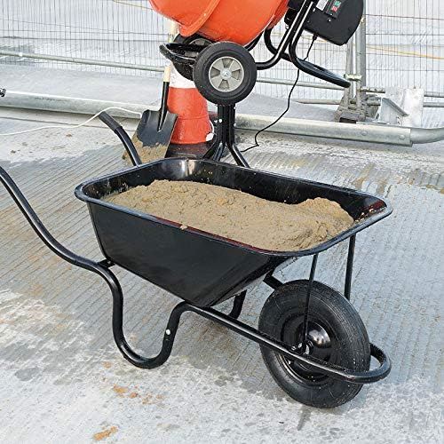 Draper CONTRACTORS WHEELBARROW 85L HD 82755 82755 Metal Tray Contractors Wheelbarrow, 85L