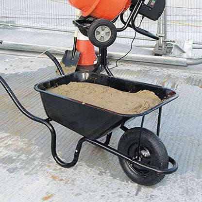 Draper CONTRACTORS WHEELBARROW 85L HD 82755 82755 Metal Tray Contractors Wheelbarrow, 85L