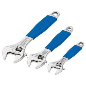 Draper ADJUSTABLE 3PC SG SPANNER SET 88598 88598 Soft Grip Adjustable Wrench Set
