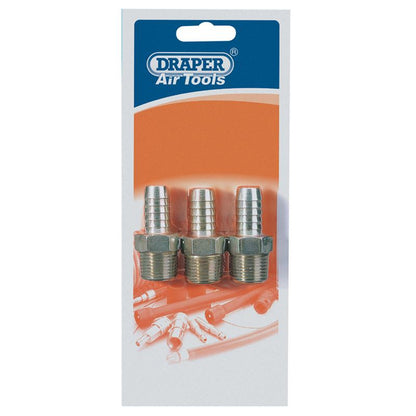 Draper 1/2TAPER X 1/2HOSE CONN'TR 3 25864 PCL Male Screw Tailpiece (display packed)