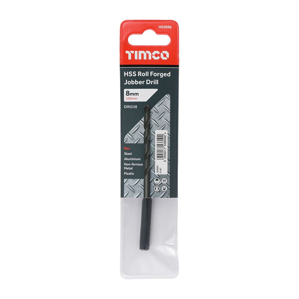 TIMCO HSS-R Jobber Drill Bit 8.0mm Pack 5