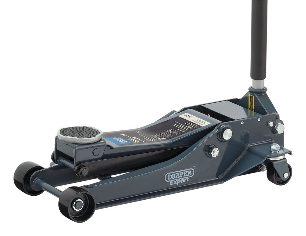 Draper 4T EXPERT TROLLEY JACK 24276 24276 Professional Low Profile Garage Trolley Jack, 4 Tonne