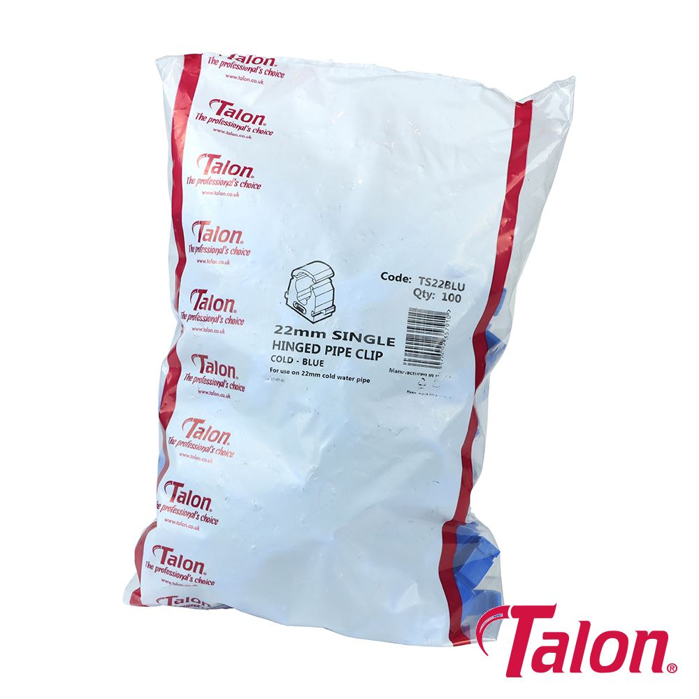 TIMCO Single Hinged ID Clip - Blue 22mm Blue Pack 100