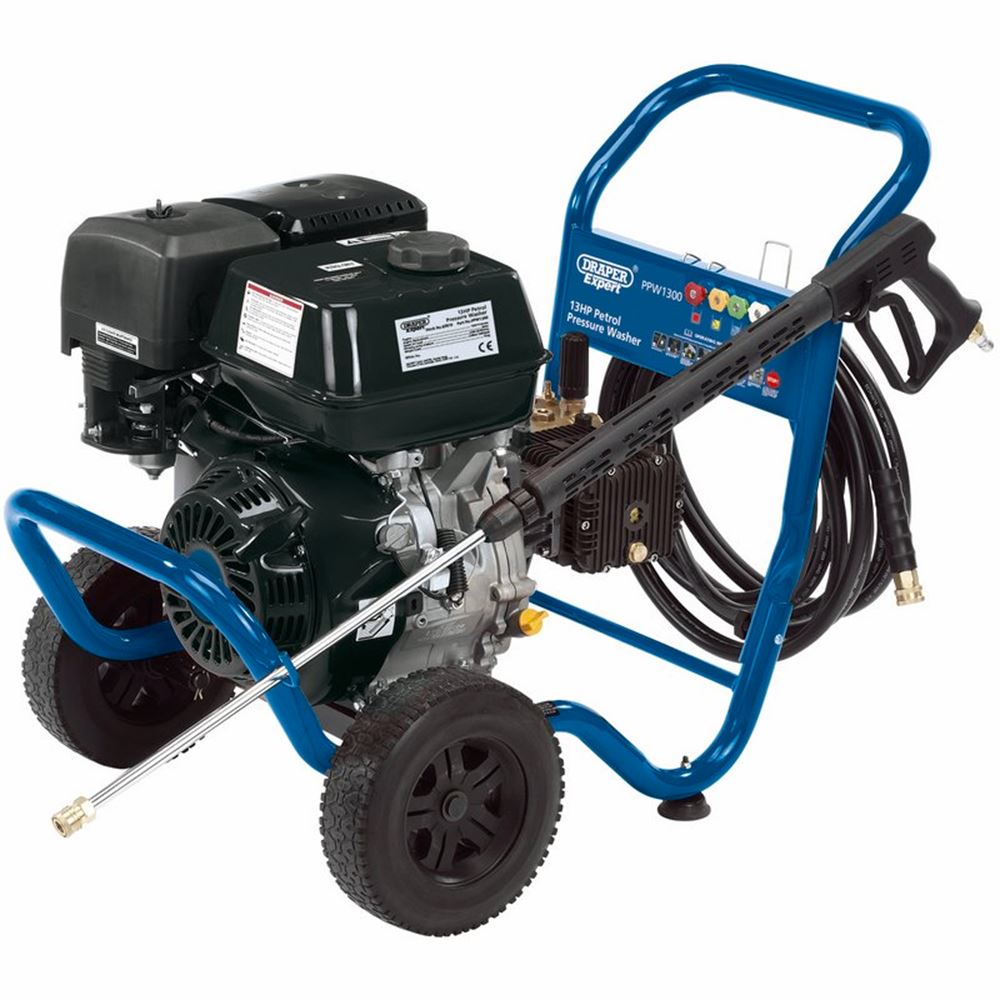 83819 Draper Expert Expert Petrol Pressure Washer, 13Hp PPW1300 Pressure Washers Professional Trade DIY Workshop Garage Use