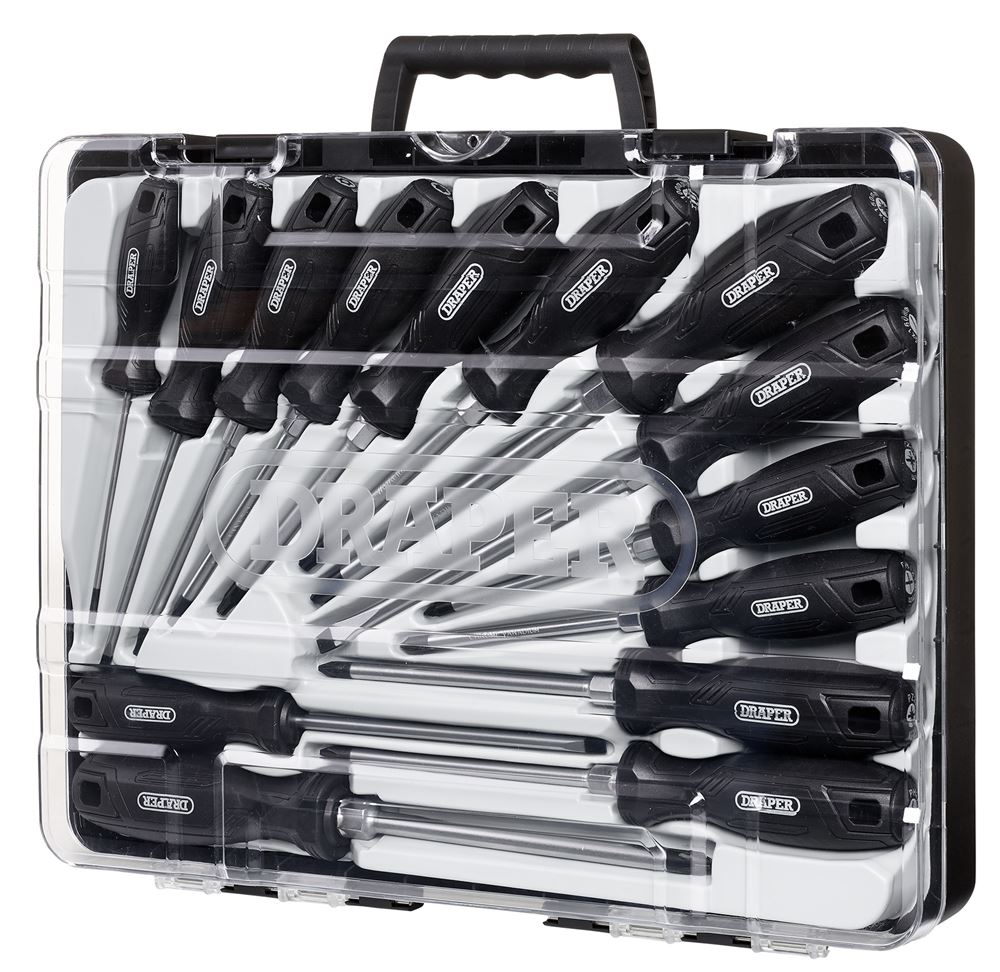 Draper SET 6 - 14PC SET - REGULAR(L2) Hard Grip Screwdriver Set with Draper TX-STARÂ® (14 Piece)