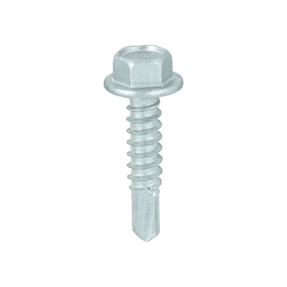 TIMCO Hex Screw S/DRILL No3 EXT 5.5 x 25 Silver Pack 100