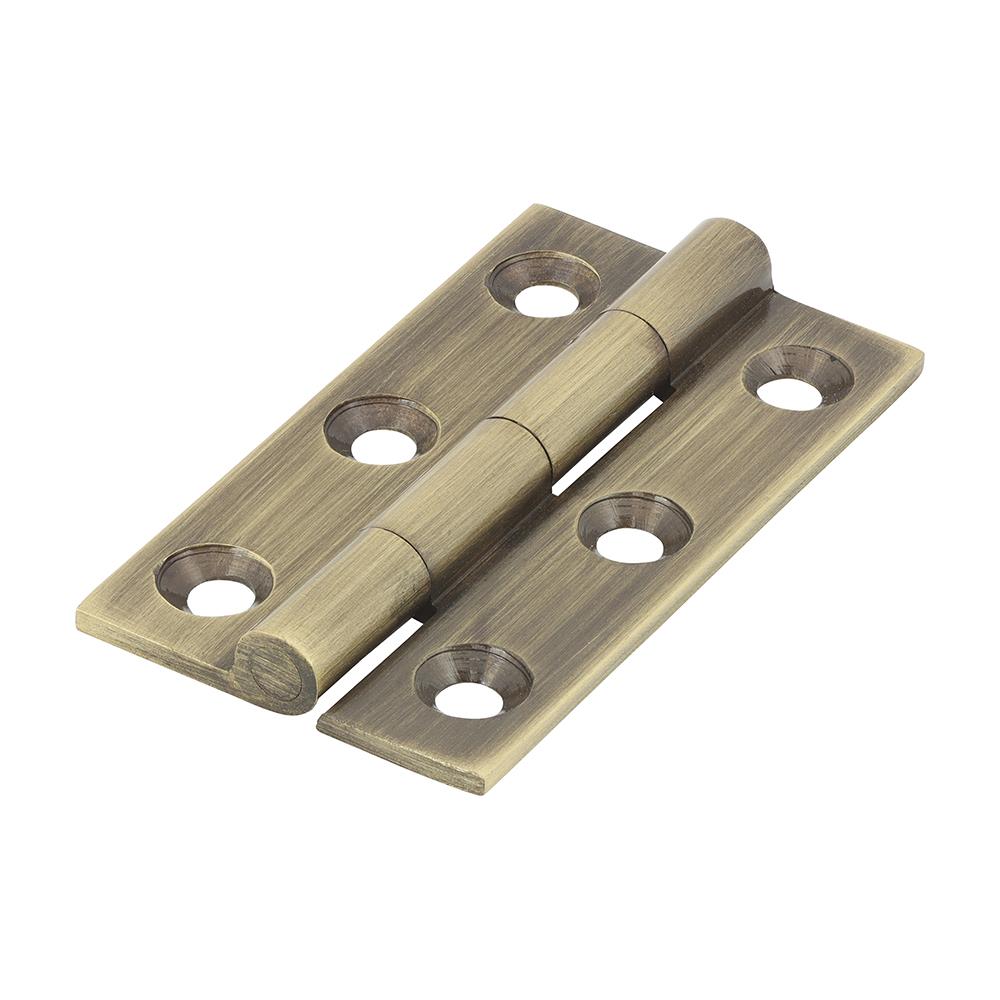 TIMCO Solid Drawn Hinge A/Brass 64 x 35 Pack 2