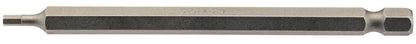 Draper 100MM 2.5MM HEX S/D.BIT 64371 1/4" hex. Hexagonal E Shank Insert Bits