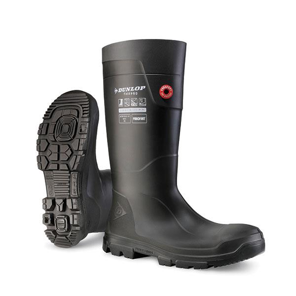 Dunlop Purofort Terrapro Full Safety Black Wellington Boots Steel Toe Work