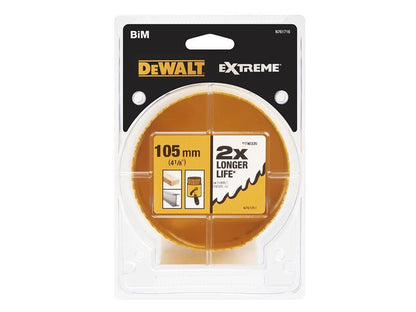DeWalt Power Tools Extreme Bi-Metal Hole Saw 105mm