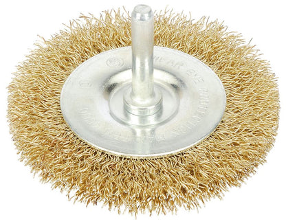 Draper BRASSED WIRE WHEEL 75MM 41429 41429 Brassed Steel Crimped Wire Wheel Brushes