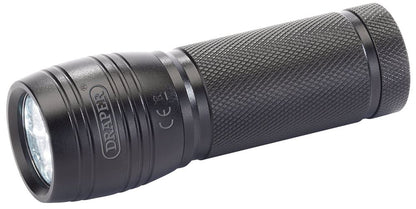 Draper 9LED HAND TORCH 3XAAA 81110 LED Aluminium Hand Torch (3 x AAA Batteries Required)