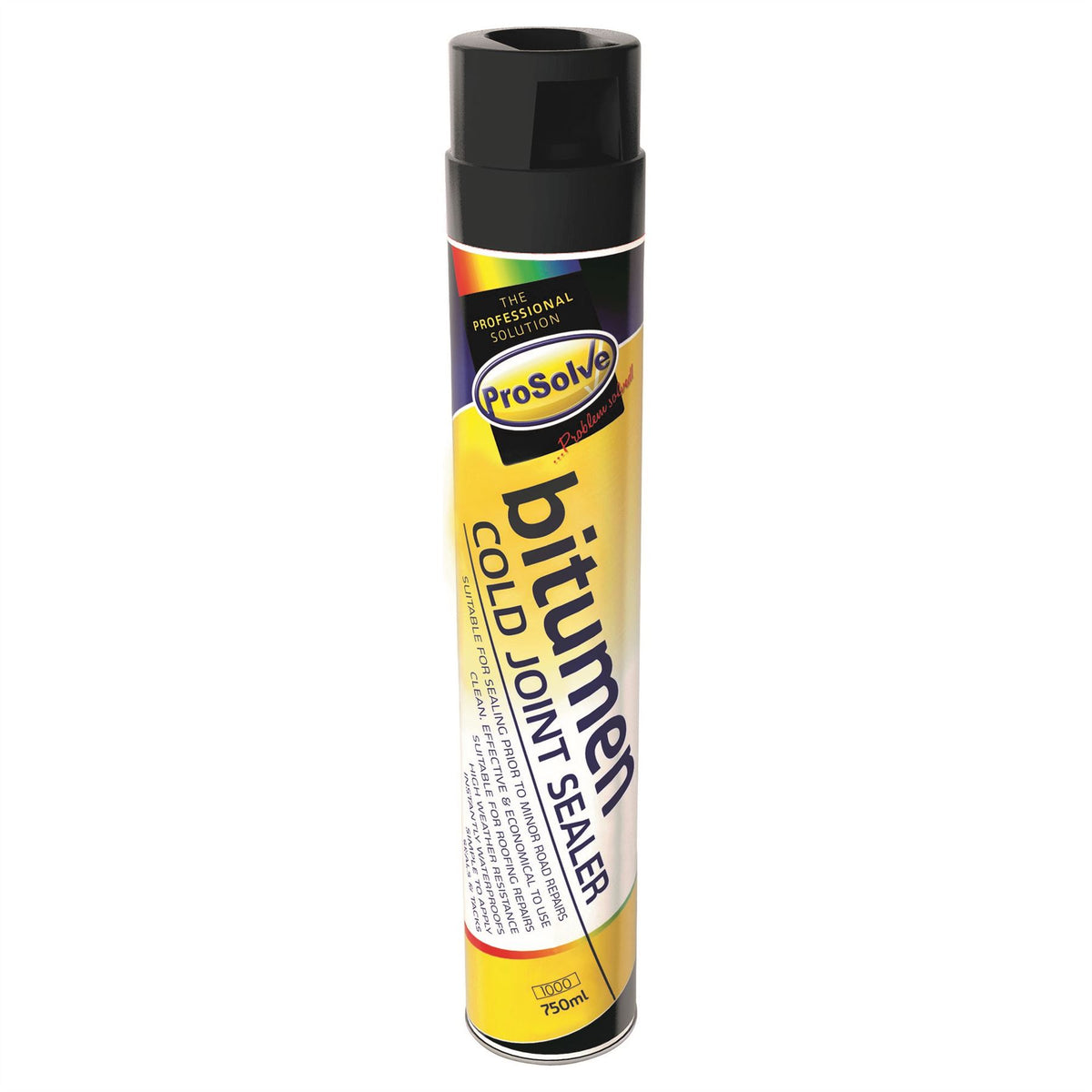 ProSolve Bitumen Cold Joint Sealer Spray 750ml Waterproof Tarmac Asphalt Road Driveway Pothole Repair Fast Drying