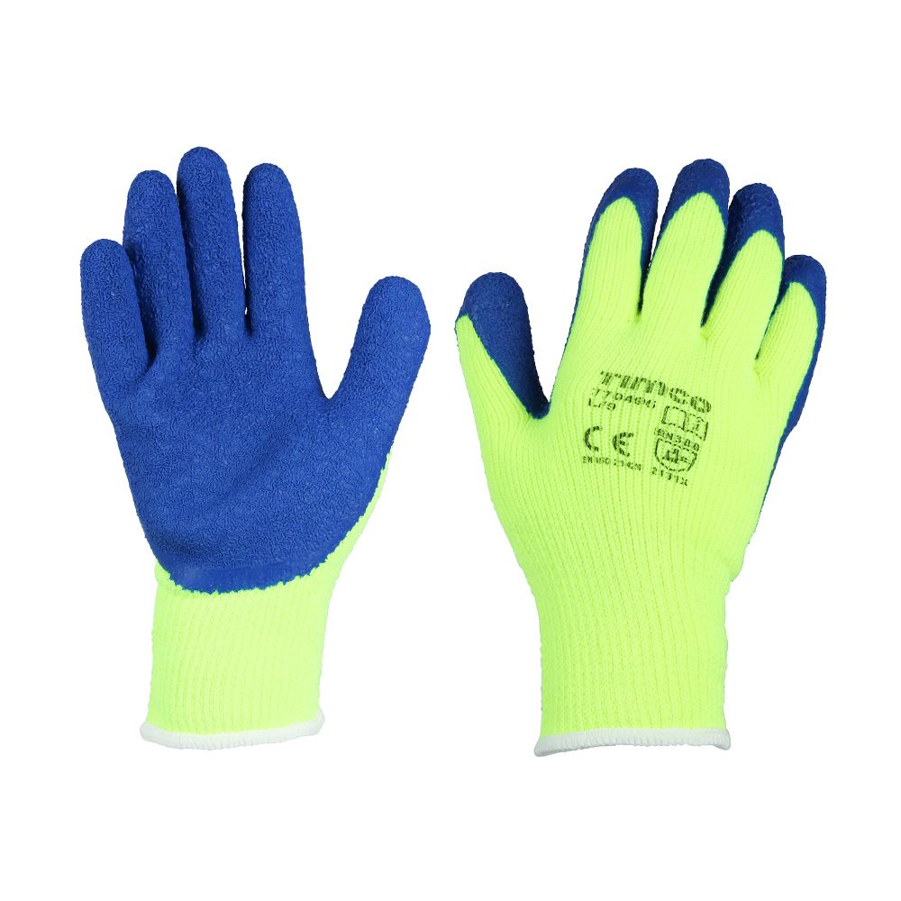 TIMCO Warm Grip Glove Latex Crinkle Large Pack 1