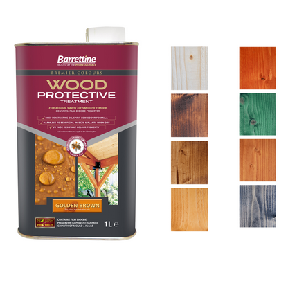 Barrettine Wood Protective Treatment Shed Fence Timber Wood Stain All Colours