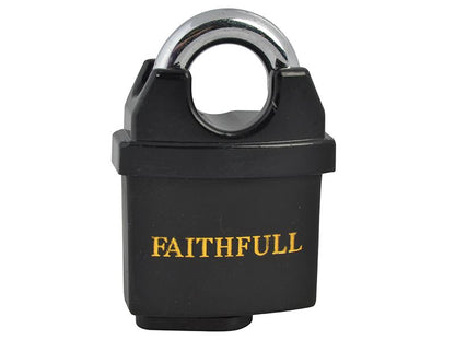 Faithfull FAIPLB50WP PVC Coated Brass Padlock 50mm |