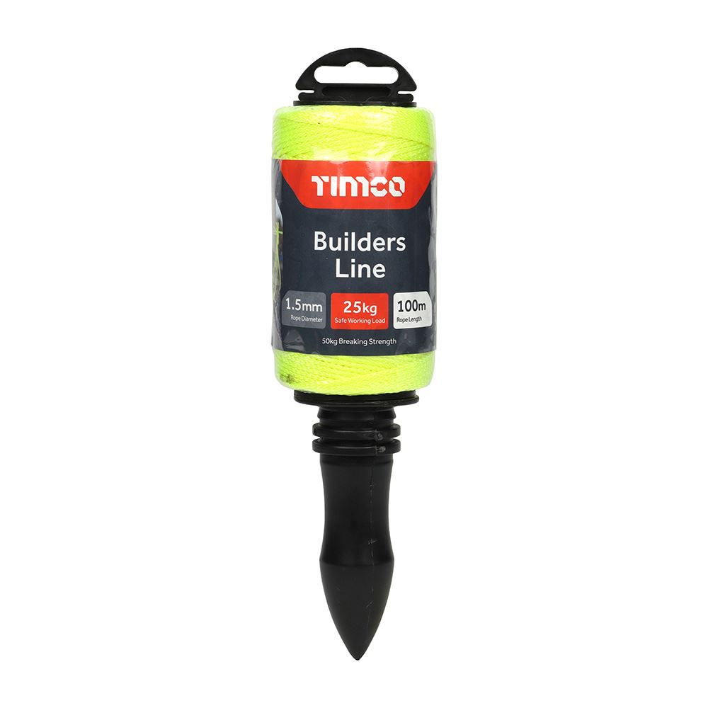 TIMCO Brick Line Yellow - Winder 1.5mm x 100m Yellow Pack 1
