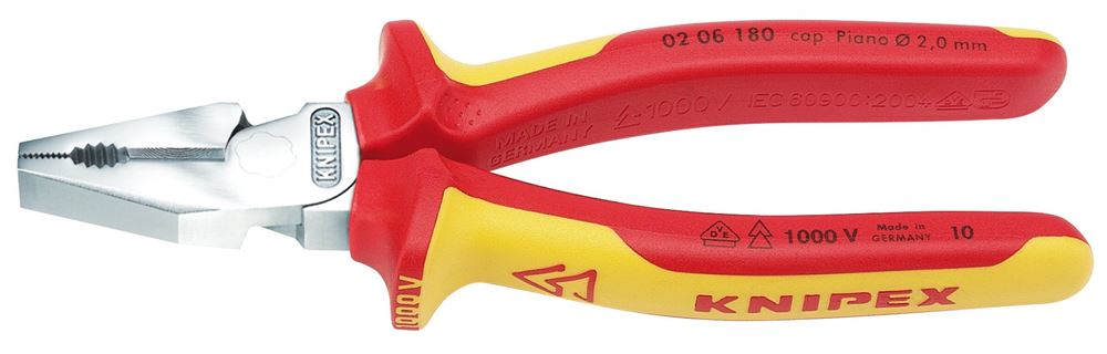Draper 180MM VDE COMBINATION PLIERS 49168 VDE Fully Insulated High Leverage Combination Pliers