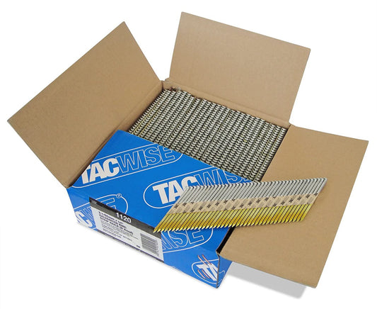 Tacwise 1124 50 mm Framing Nails Galvanised Ring Shank D Head Pack of 3300 for Nail Staple Guns Trade Fixing