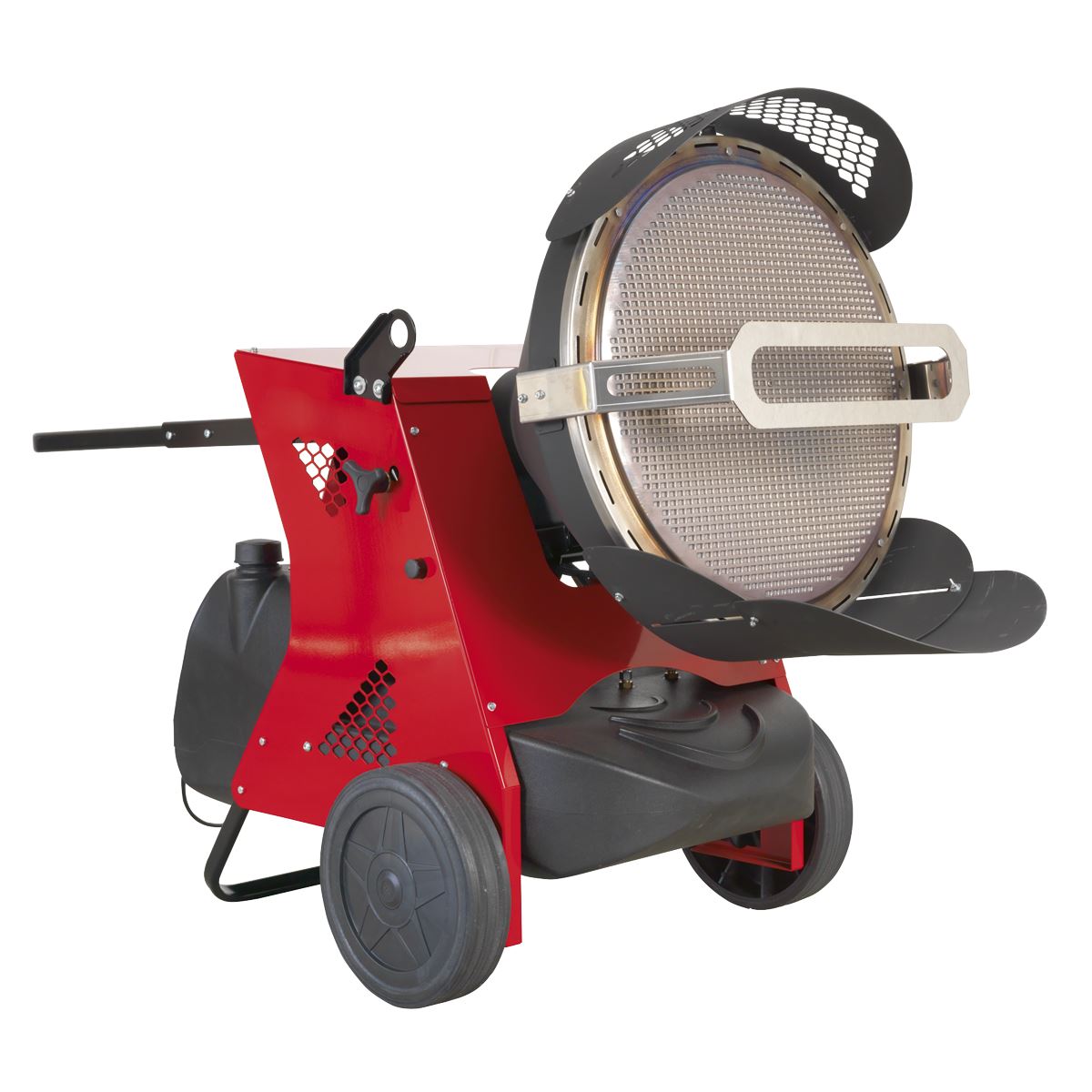 Sealey IR55 Infrared Paraffin/Kerosene/Diesel Heater 155,252Btu/hr | 155,252Btu/hr(45.5kW), 230V - 5A | Infrared heater suitable for well-ventilated