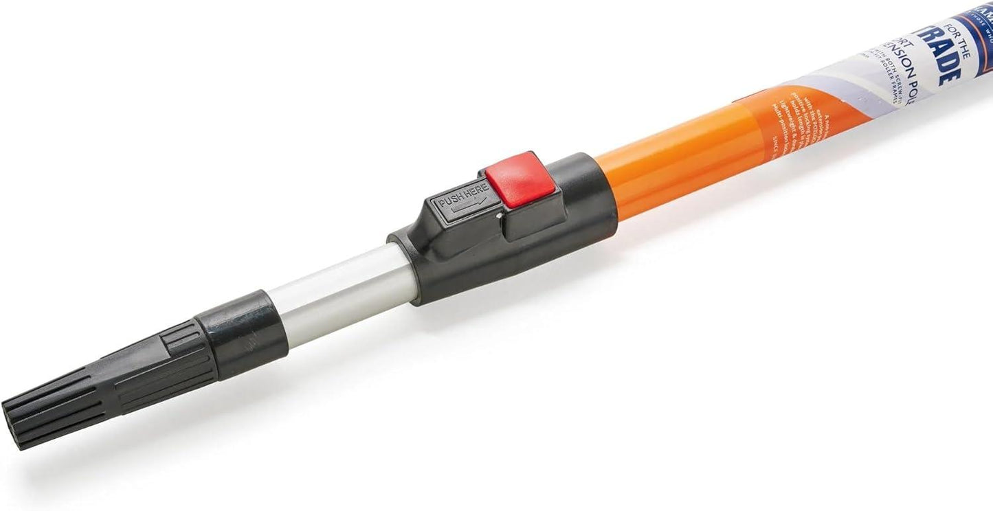 For The Trade POZLOCK Short Paint Roller Extension Pole 640-900mm for Walls Ceilings and Decorating Work