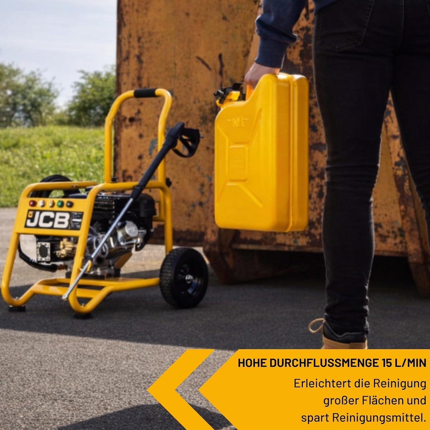 JCB Petrol Pressure Washer 4000 PSI 276 Bar 15HP Triplex AR Pump