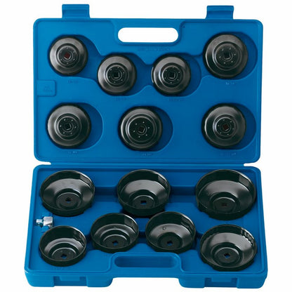40105 Draper Oil Filter Cup Socket Set, 3/8 Sq. Dr. (15 Piece) OFCS/SET15B Oil Filter Sockets Professional Trade DIY Workshop Garage Use