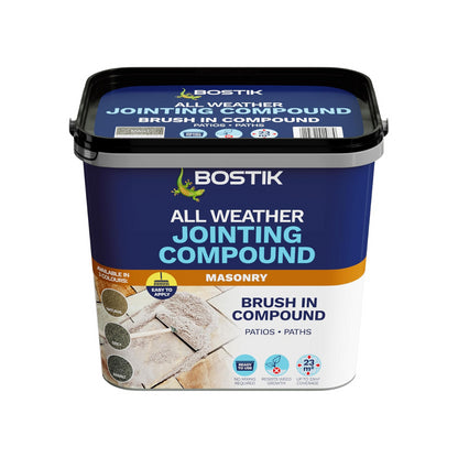 Bostik All Weather Jointing Compound – Patio Grout – Ready-to-use paving jointing solution for Patios, Driveways, Pathways, and other Landscaping projects – Weed & Erosion Resistant – 15kg