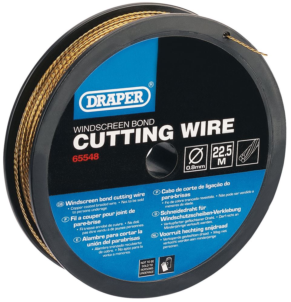 Draper BRAIDED STEEL WIRE 65548 22.5M Stainless Steel Windscreen Bond Cutting Wire