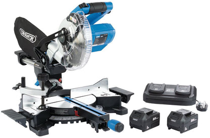 Draper D20 20V COMP. MITRE SAW (TWIN) 99765 D20 20V Brushless Sliding Compound Mitre Saw (185mm)