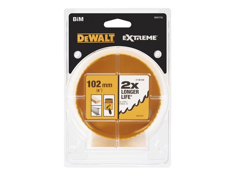 DeWalt Power Tools Extreme Bi-Metal Hole Saw 102mm