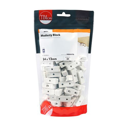 TIMCO Modesty Block - White 34 x 13 x 13 White Pack 65