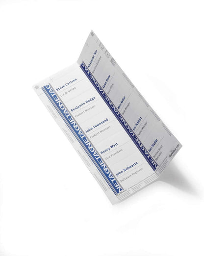 Durable BADGEMAKER Name Badge Inserts 54x90mm White Pack of 200 | Durable Badge Inserts for Office, Warehouse and Workplace Use