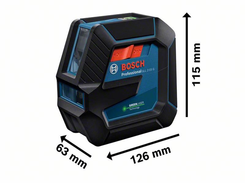 BSH GLL 2-15 G Professional Line Laser + Universal Mount & Clamp