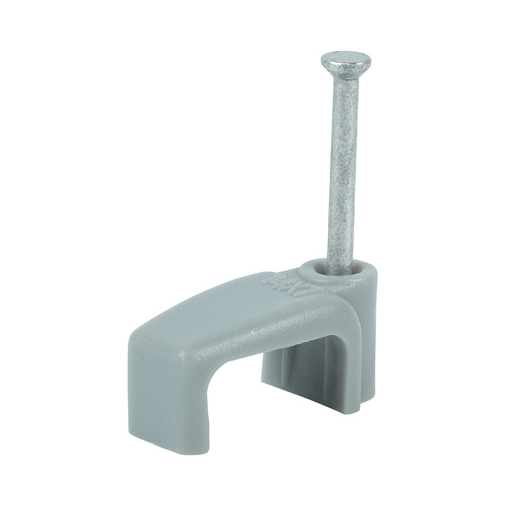 TIMCO Flat Twin&Earth Cable Clip GRY To fit 6.0mm Grey Pack 100