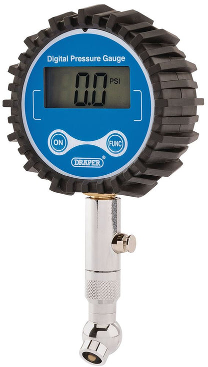 Draper TYRE GAUGE - SHORT - DIGITAL 91348 Digital Tyre Pressure Gauge