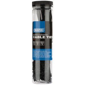 Draper ASSORTED CABLE TIE PACK 200PC 90725 Assorted Nylon Cable Tie Pack (200 Piece)