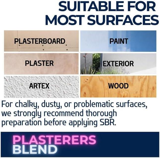 Timco Plasterers Blend SBR Primer Pink 5 Litre Bonding Agent Primer and Sealer for Plastering Rendering Screeding Concrete and Masonry Surfaces