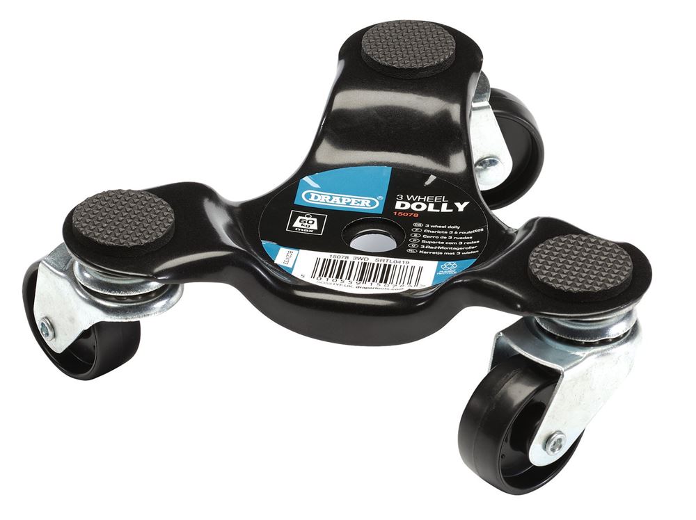 Draper 3 WHEEL DOLLY 60KG 15078 3 Wheel Dolly