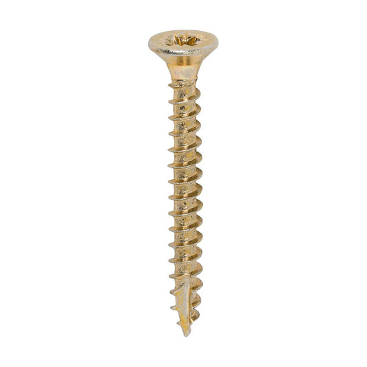 TIMCO Classic Screw PZ2 CSK ZYP 4.0 x 35 Gold Pack 200