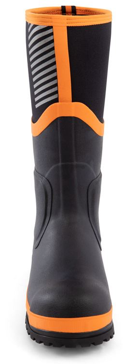 Beeswift Neo Force CF501 Neoprene Safety Wellington Boots | Black/Orange or Green/Silver, Waterproof S5S Composite Toe, Size Options