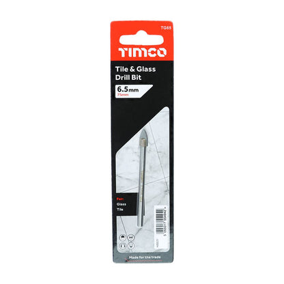 TIMCO Arrow Head Tile & Glass Bit 6.5mm Pack 1