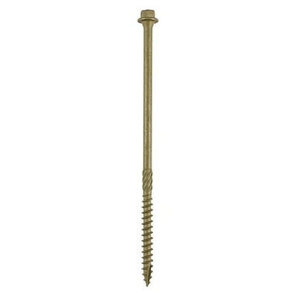 TIMCO Hex Head Timber Construction Screws 6.7mm Exterior Green – Various Lengths and Pack Sizes for Landscaping, Timber Framing and Structural Timber Fixing
