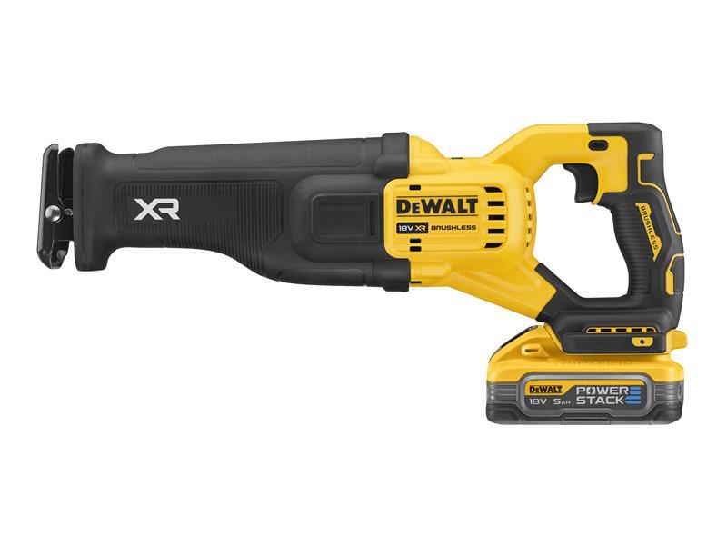 DeWalt DCS386H2T XR Advantage Reciprocating Saw 18V 2 x POWERSTACK 5.0Ah Li-ion