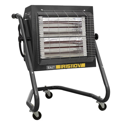 Sealey IR15110V Infrared Heater 1.2/2.4kW 110V | 1200/2400W, 110V - 32A, Thermostat, Timer, Adjustable | Powder coated metal construction with tilting