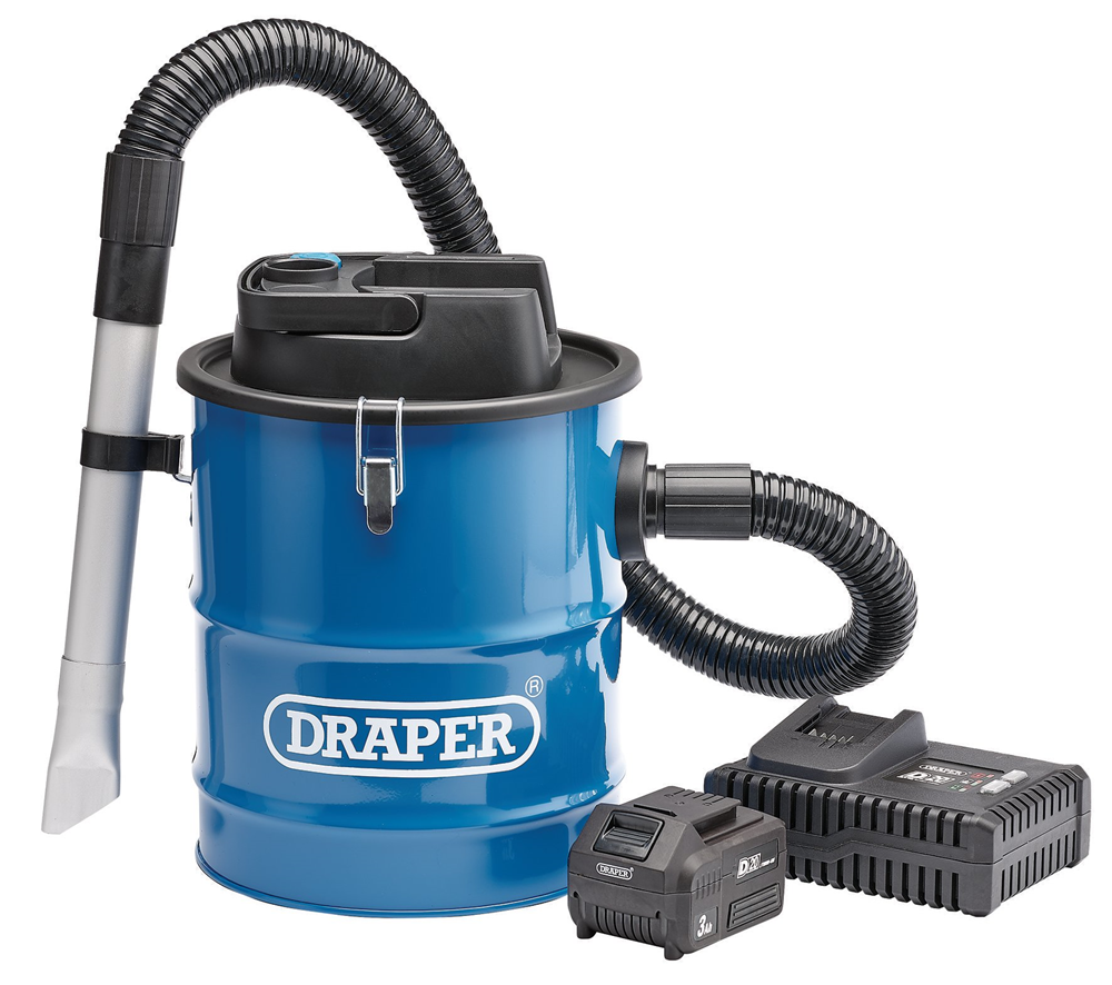 Draper NEW D20 20V ASH VACUUM CLEANER 95170 D20 20V Ash Vacuum Cleaner with 1x 3.0Ah Battery and Charger