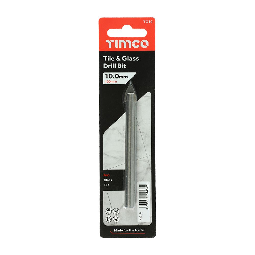 TIMCO Arrow Head Tile & Glass Bit 10.0mm Pack 1