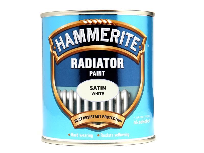 Hammerite 5084917 Radiator Paint Satin White 500ml